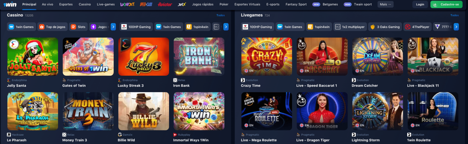 1Win jogos