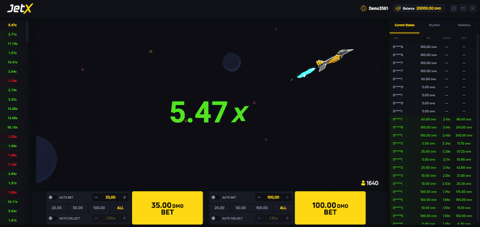 Jet X demo